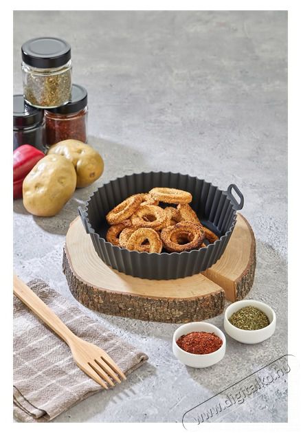 HANE TOO kerek szilikon forma forr&oacute;levegős s&uuml;tőh&ouml;z 20cm &aacute;tm&eacute;rő 5cm magass&aacute;g, sz&uuml;rke, fekete vagy piros sz&iacute;nű SL-3250 Konyhai term&eacute;kek - Egy&eacute;b / Konyhai kieg&eacute;sz&iacute;tő - 503112