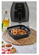 HANE TOO &ouml;sszecsukhat&oacute; n&eacute;gyzetes szilikon forma forr&oacute;levegős s&uuml;tőh&ouml;z 21cm*21cm, sz&uuml;rke, fekete vagy piros sz&iacute;nű SL-3251 Konyhai term&eacute;kek - Egy&eacute;b / Konyhai kieg&eacute;sz&iacute;tő - 503113