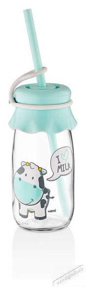 HANE IRIS Milkie Milk &uuml;veg tejes palack sz&iacute;v&oacute;sz&aacute;llal 250ml, r&oacute;zsasz&iacute;n vagy menta sz&iacute;nű HN-1764 Konyhai term&eacute;kek - Konyhai eszk&ouml;z - Egy&eacute;b konyhai eszk&ouml;z - 507683