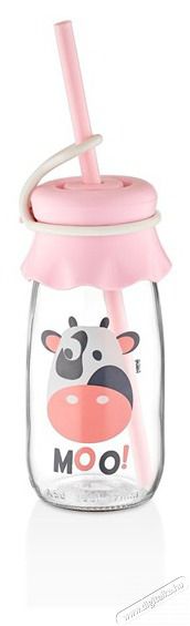 HANE IRIS Milkie Milk &uuml;veg tejes palack sz&iacute;v&oacute;sz&aacute;llal 250ml, r&oacute;zsasz&iacute;n vagy menta sz&iacute;nű HN-1764 Konyhai term&eacute;kek - Konyhai eszk&ouml;z - Egy&eacute;b konyhai eszk&ouml;z - 507683