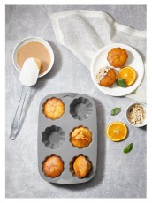 HANE IRIS MIX szilikon muffin s&uuml;tőforma 6 darabhoz, sz&uuml;rke, fekete vagy piros sz&iacute;nű SL-3207 Konyhai term&eacute;kek - Ed&eacute;ny - S&uuml;tőtepsi / s&uuml;tőforma - 507691