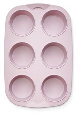 HANE IRIS szilikon muffin sütőforma 6 darabhoz, szürke, fekete vagy piros színű SL-3208 Konyhai termékek - Edény - Sütőtepsi / sütőforma - 507692