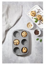 HANE IRIS szilikon muffin s&uuml;tőforma 6 darabhoz, sz&uuml;rke, fekete vagy piros sz&iacute;nű SL-3208 Konyhai term&eacute;kek - Ed&eacute;ny - S&uuml;tőtepsi / s&uuml;tőforma - 507692