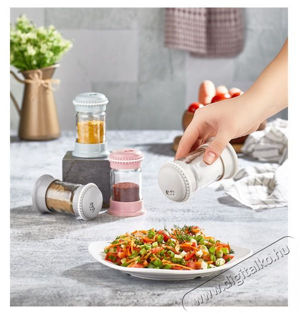 HANE IRIS Macaron &uuml;veg fűszersz&oacute;r&oacute; 105ml, r&oacute;szasz&iacute;n, feh&eacute;r, sz&uuml;rke vagy k&eacute;k sz&iacute;nű HN-1138 H&aacute;ztart&aacute;s / Otthon / K&uuml;lt&eacute;r - Lak&aacute;sfelszerel&eacute;s - T&aacute;rol&oacute; - 508723