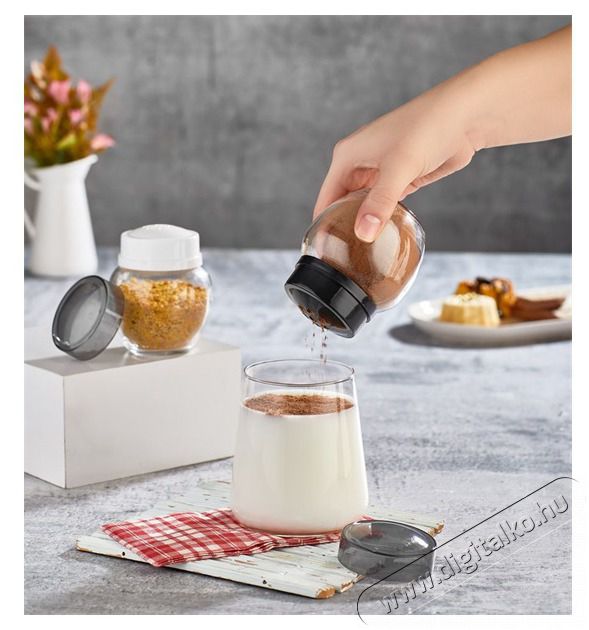 HANE IRIS Mono &uuml;veg fűszertart&oacute; 210ml, fekete vagy feh&eacute;r sz&iacute;nű HN-1213 H&aacute;ztart&aacute;s / Otthon / K&uuml;lt&eacute;r - Lak&aacute;sfelszerel&eacute;s - T&aacute;rol&oacute; - 508725