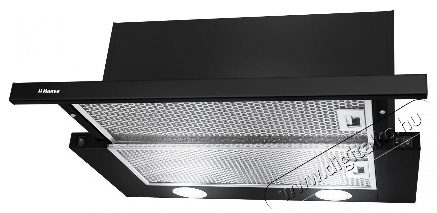 Hansa OTP6241BH Be&eacute;p&iacute;thető teleszk&oacute;pos p&aacute;raelsz&iacute;v&oacute;, Sz&iacute;v&oacute;erő 500 m3/h, 1 motor, 60 cm, Fekete Konyhai term&eacute;kek - P&aacute;raelsz&iacute;v&oacute; - Be&eacute;p&iacute;thető / kih&uacute;zhat&oacute; - 533419