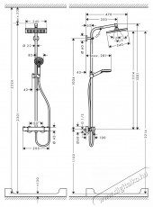 Hansgrohe Crometta E 240 termoszt&aacute;tos zuhanyz&oacute; k&eacute;szlet, 1 jet, 350mm zuhanykar, Kr&oacute;m H&aacute;ztart&aacute;s / Otthon / K&uuml;lt&eacute;r - F&uuml;rdőszoba / wc - Zuhanyz&oacute; polcrendszer - 536746