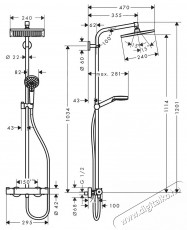 Hansgrohe Crometta E 240 termoszt&aacute;tos zuhanyz&oacute; k&eacute;szlet, 1 jet, 350mm zuhanykar, Kr&oacute;m H&aacute;ztart&aacute;s / Otthon / K&uuml;lt&eacute;r - F&uuml;rdőszoba / wc - Zuhanyz&oacute; polcrendszer - 536746