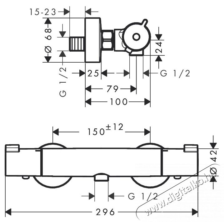Hansgrohe Ecostat 1001 CL Zuhany csaptelep, termoszt&aacute;ttal Konyhai term&eacute;kek - Mosogat&oacute; - Mosogat&oacute; csaptelep - 536754