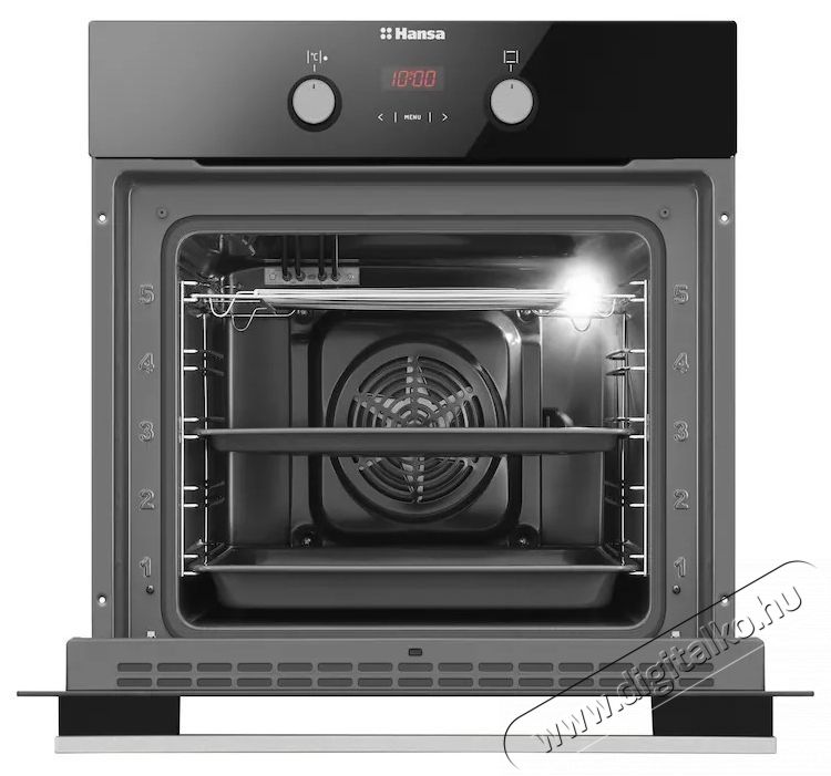 Hansa BOES68465 Be&eacute;p&iacute;thető s&uuml;tő, 65L, 8 funkci&oacute;, Grill, D energiaoszt&aacute;ly, Fekete &uuml;veg Konyhai term&eacute;kek - S&uuml;tő-főzőlap, tűzhely (be&eacute;p&iacute;thető) - S&uuml;tő (be&eacute;p&iacute;thető) - 537856