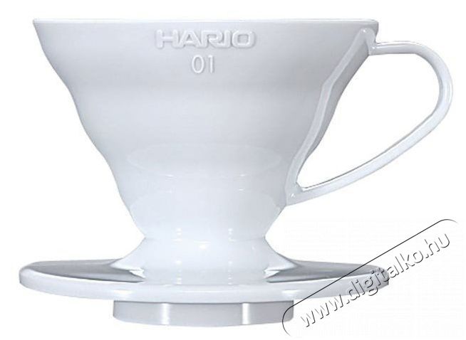 Hario Dripper V60-01, műanyag, feh&eacute;r Konyhai term&eacute;kek - K&aacute;v&eacute;főző / k&aacute;v&eacute;&ouml;rlő / kieg&eacute;sz&iacute;tő - Filteres k&aacute;v&eacute;főző - 524880