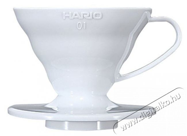 Hario Dripper V60-01, műanyag, feh&eacute;r Konyhai term&eacute;kek - K&aacute;v&eacute;főző / k&aacute;v&eacute;&ouml;rlő / kieg&eacute;sz&iacute;tő - Filteres k&aacute;v&eacute;főző - 524880