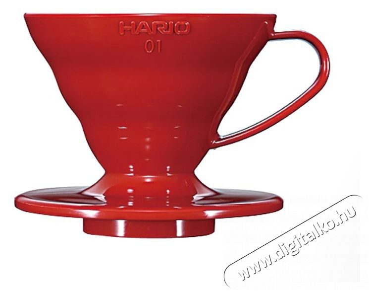 Hario Dripper V60-01, műanyag, piros Konyhai term&eacute;kek - K&aacute;v&eacute;főző / k&aacute;v&eacute;&ouml;rlő / kieg&eacute;sz&iacute;tő - Filteres k&aacute;v&eacute;főző - 524861