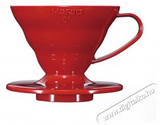 Hario Dripper V60-01, műanyag, piros Konyhai term&eacute;kek - K&aacute;v&eacute;főző / k&aacute;v&eacute;&ouml;rlő / kieg&eacute;sz&iacute;tő - Filteres k&aacute;v&eacute;főző - 524861