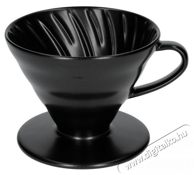 Hario Dripper V60-02, ker&aacute;mia, matt fekete Konyhai term&eacute;kek - K&aacute;v&eacute;főző / k&aacute;v&eacute;&ouml;rlő / kieg&eacute;sz&iacute;tő - Filteres k&aacute;v&eacute;főző - 524871