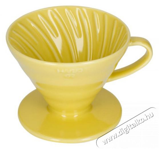 Hario Dripper V60-02, ker&aacute;mia, s&aacute;rga Konyhai term&eacute;kek - K&aacute;v&eacute;főző / k&aacute;v&eacute;&ouml;rlő / kieg&eacute;sz&iacute;tő - Filteres k&aacute;v&eacute;főző - 524884