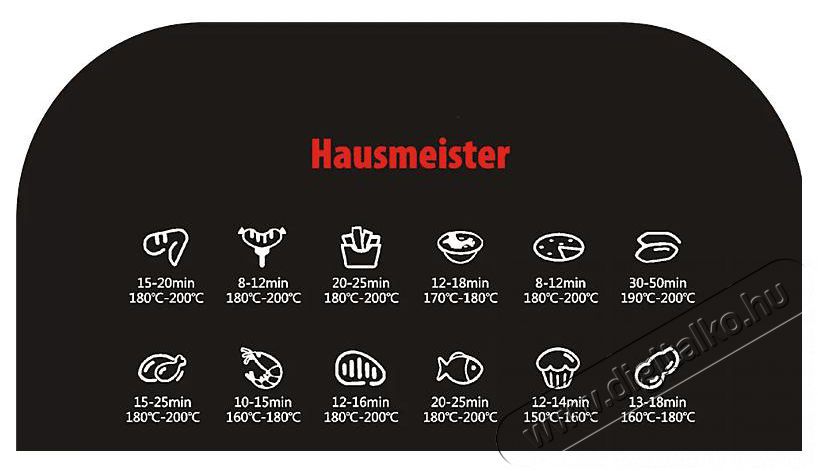 Hausmeister HM 6933 BIO FRITU Forr&oacute;levegős s&uuml;tő, 1500 W, fekete, 5L Konyhai term&eacute;kek - Konyhai kisg&eacute;p (s&uuml;t&eacute;s / főz&eacute;s / hűt&eacute;s / &eacute;telk&eacute;sz&iacute;t&eacute;s) - L&eacute;gkever&eacute;ses főzőg&eacute;p / elektromos kukta / multifunkci&oacute;s s&uuml;tő - 495053