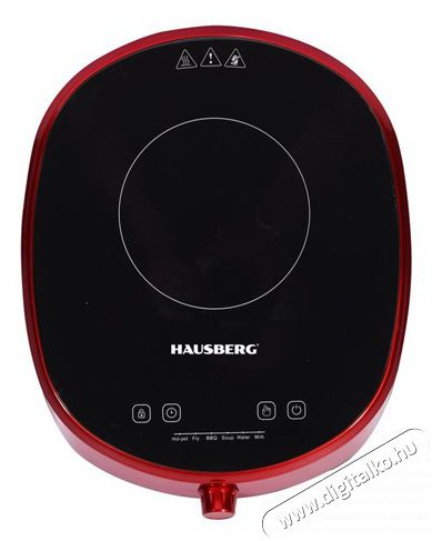 HAUSBERG HB-1527RS 2000W-os v&ouml;r&ouml;s elektromos egylapos indukci&oacute;s főzőlap &eacute;rint&eacute;svez&eacute;rl&eacute;ssel Konyhai term&eacute;kek - S&uuml;tő-főzőlap, tűzhely (szabadon&aacute;ll&oacute;) - Indukci&oacute;s főzőlap (szabadon&aacute;ll&oacute;) - 501656