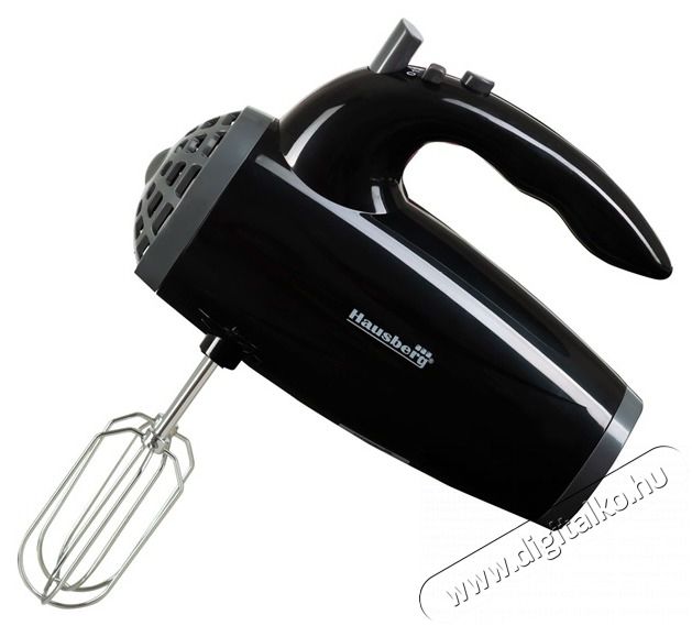 HAUSBERG HB-4119NG 300W-os fekete elektromos k&eacute;zimixer r&eacute;z motorral Konyhai term&eacute;kek - Konyhai kisg&eacute;p (elők&eacute;sz&iacute;t&eacute;s / feldolgoz&aacute;s) - K&eacute;zi mixer - 502542