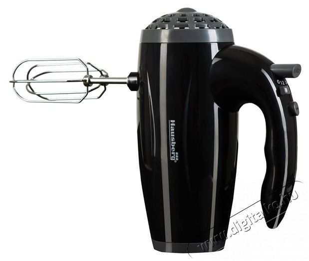 HAUSBERG HB-4119NG 300W-os fekete elektromos k&eacute;zimixer r&eacute;z motorral Konyhai term&eacute;kek - Konyhai kisg&eacute;p (elők&eacute;sz&iacute;t&eacute;s / feldolgoz&aacute;s) - K&eacute;zi mixer - 502542