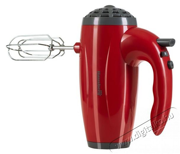 HAUSBERG HB-4119RS 300W v&ouml;r&ouml;s elektromos k&eacute;zimixer r&eacute;z motorral Konyhai term&eacute;kek - Konyhai kisg&eacute;p (elők&eacute;sz&iacute;t&eacute;s / feldolgoz&aacute;s) - K&eacute;zi mixer - 502544