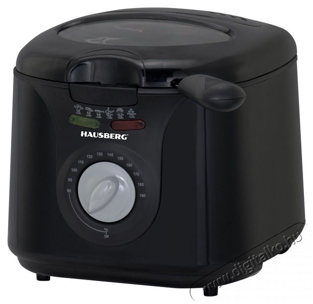 HAUSBERG HB-1331NG 2.5 literes 1450W ablakos fekete elektromos olajs&uuml;tő Konyhai term&eacute;kek - Konyhai kisg&eacute;p (s&uuml;t&eacute;s / főz&eacute;s / hűt&eacute;s / &eacute;telk&eacute;sz&iacute;t&eacute;s) - Olajs&uuml;tő - 503116