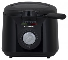 HAUSBERG HB-1331NG 2.5 literes 1450W ablakos fekete elektromos olajs&uuml;tő Konyhai term&eacute;kek - Konyhai kisg&eacute;p (s&uuml;t&eacute;s / főz&eacute;s / hűt&eacute;s / &eacute;telk&eacute;sz&iacute;t&eacute;s) - Olajs&uuml;tő - 503116