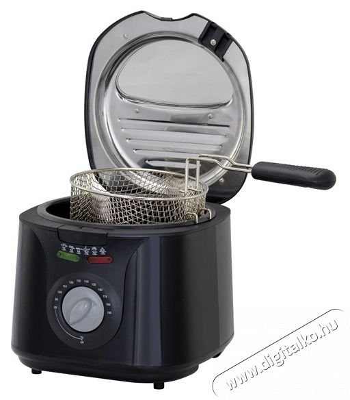 HAUSBERG HB-1331NG 2.5 literes 1450W ablakos fekete elektromos olajs&uuml;tő Konyhai term&eacute;kek - Konyhai kisg&eacute;p (s&uuml;t&eacute;s / főz&eacute;s / hűt&eacute;s / &eacute;telk&eacute;sz&iacute;t&eacute;s) - Olajs&uuml;tő - 503116