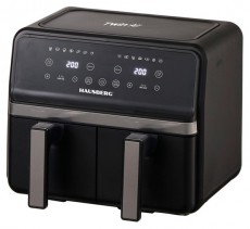 HAUSBERG HB-2373NG 2200-2400W dupla kosaras fekete 8,4 L forr&oacute;levegős s&uuml;tő (air fryer/airfryer) Konyhai term&eacute;kek - Konyhai kisg&eacute;p (s&uuml;t&eacute;s / főz&eacute;s / hűt&eacute;s / &eacute;telk&eacute;sz&iacute;t&eacute;s) - Olajs&uuml;tő - 503122