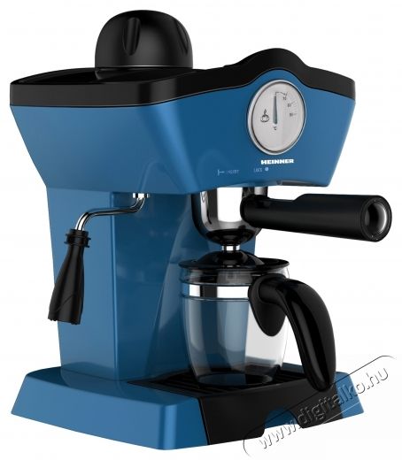 Heinner Charm HEM-200BL Karos eszpressz&oacute; k&aacute;v&eacute;főző, 800W, 250 ml kapacit&aacute;s, 3.5 bar, K&eacute;k Konyhai term&eacute;kek - K&aacute;v&eacute;főző / k&aacute;v&eacute;&ouml;rlő / kieg&eacute;sz&iacute;tő - Pressz&oacute; k&aacute;v&eacute;főző - 531135