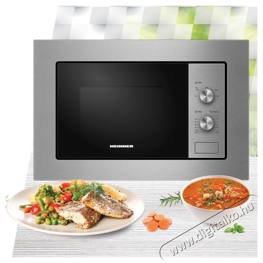 Heinner HMW-MDBI20MIX Mikrohull&aacute;m&uacute; s&uuml;tő Konyhai term&eacute;kek - Mikrohull&aacute;m&uacute; s&uuml;tő - Mikrohull&aacute;m&uacute; s&uuml;tő (be&eacute;p&iacute;thető) - 532891
