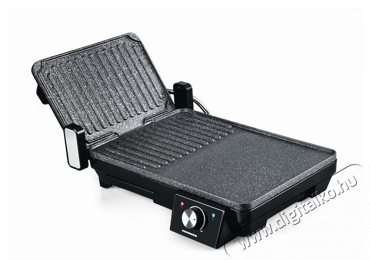 Heinner Elektromos grill Heinner HEG-F20002P, 2000 W, nyit&aacute;s 105  &eacute;s 180 , tapad&aacute;sg&aacute;tl&oacute; m&aacute;rv&aacute;ny bevonat, fekete Konyhai term&eacute;kek - Konyhai kisg&eacute;p (s&uuml;t&eacute;s / főz&eacute;s / hűt&eacute;s / &eacute;telk&eacute;sz&iacute;t&eacute;s) - Kontakt grill s&uuml;tő / s&uuml;tőlap - 533469