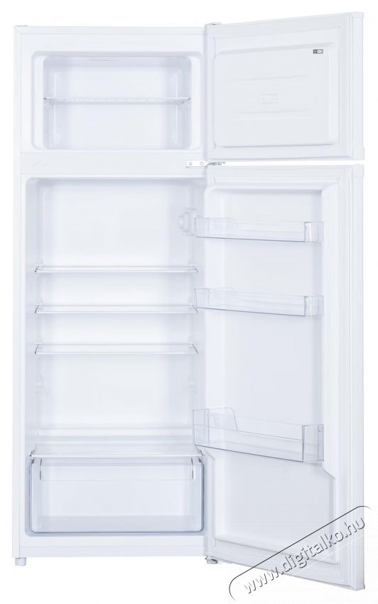 Heinner HF-H2206E++ kombin&aacute;lt hűtőszekr&eacute;ny, E energiaoszt&aacute;ly, 206 L, LED l&aacute;mpa, 3 hűtőszekr&eacute;ny &uuml;vegpolc, M:143 cm, Feh&eacute;r Konyhai term&eacute;kek - Hűtő, fagyaszt&oacute; (szabadon&aacute;ll&oacute;) - Fel&uuml;lfagyaszt&oacute;s kombin&aacute;lt hűtő - 533443