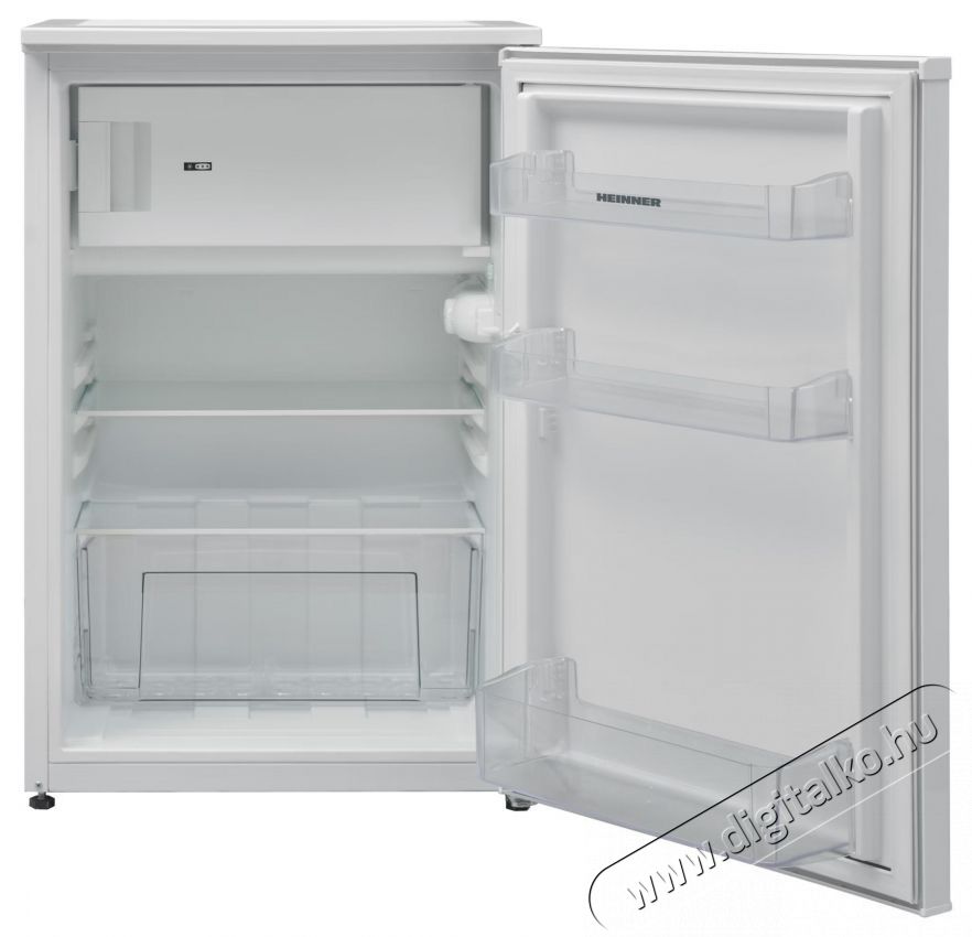 Heinner HF-V122E++, Egyajt&oacute;s hűtő, 122 l, E energiaoszt&aacute;ly, LED vil&aacute;g&iacute;t&aacute;s, Mechanikus vez&eacute;rl&eacute;s, M 83,8 cm, Feh&eacute;r Konyhai term&eacute;kek - Hűtő, fagyaszt&oacute; (szabadon&aacute;ll&oacute;) - Egyajt&oacute;s hűtő - 533445