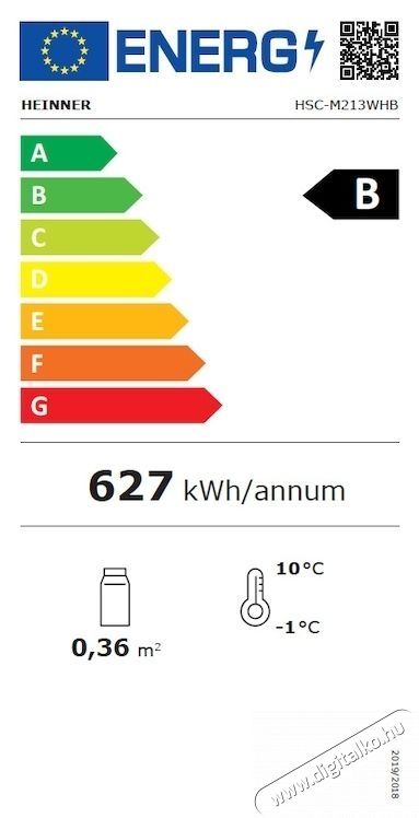 Heinner HSC-M213WHB hűtővitrin, 213 l, B energiaoszt&aacute;ly, LED vil&aacute;g&iacute;t&aacute;s, 3 polc, &aacute;ll&iacute;that&oacute; termoszt&aacute;t, feh&eacute;r Konyhai term&eacute;kek - Hűtő, fagyaszt&oacute; (szabadon&aacute;ll&oacute;) - Fagyaszt&oacute; n&eacute;lk&uuml;li hűtő - 533468