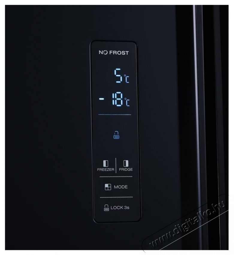 Heinner HSBS-H442NFBKE++ side by side hűtőszekr&eacute;ny, M:177cm, 436L, E energiaoszt&aacute;ly, fekete Konyhai term&eacute;kek - Hűtő, fagyaszt&oacute; (szabadon&aacute;ll&oacute;) - Amerikai t&iacute;pus&uacute; Side By Side hűtő - 535261