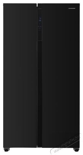 Heinner HSBS-H442NFBKE++ side by side hűtőszekr&eacute;ny, M:177cm, 436L, E energiaoszt&aacute;ly, fekete Konyhai term&eacute;kek - Hűtő, fagyaszt&oacute; (szabadon&aacute;ll&oacute;) - Amerikai t&iacute;pus&uacute; Side By Side hűtő - 535261