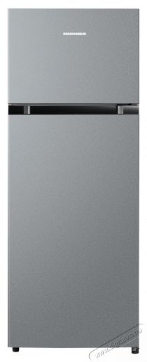Heinner HF-M24ESE++ k&eacute;tajt&oacute;s hűtőszekr&eacute;ny, 204 l, Elektronikus vez&eacute;rl&eacute;s &aacute;ll&iacute;that&oacute; termoszt&aacute;ttal, LED vil&aacute;g&iacute;t&aacute;s, &Uuml;vegpolc, H: 143 cm, E energiaoszt&aacute;ly, Ez&uuml;st Konyhai term&eacute;kek - Hűtő, fagyaszt&oacute; (szabadon&aacute;ll&oacute;) - Fel&uuml;lfagyaszt&oacute;s kombin&aacute;lt hűtő - 535257