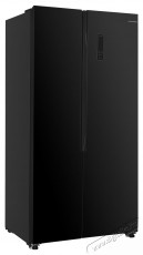 Heinner HSBS-H532NFGBKF+ Side-by-side hűtőszekr&eacute;ny, 532 l, Full No Frost, E energiaoszt&aacute;ly, &Eacute;rintőkijelző, gyermekz&aacute;r, M 177 cm, Fekete Konyhai term&eacute;kek - Hűtő, fagyaszt&oacute; (szabadon&aacute;ll&oacute;) - Amerikai t&iacute;pus&uacute; Side By Side hűtő - 535268