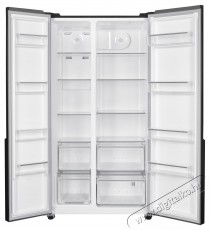 Heinner HSBS-H532NFGBKF+ Side-by-side hűtőszekr&eacute;ny, 532 l, Full No Frost, E energiaoszt&aacute;ly, &Eacute;rintőkijelző, gyermekz&aacute;r, M 177 cm, Fekete Konyhai term&eacute;kek - Hűtő, fagyaszt&oacute; (szabadon&aacute;ll&oacute;) - Amerikai t&iacute;pus&uacute; Side By Side hűtő - 535268