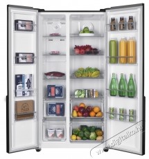 Heinner HSBS-H532NFGBKF+ Side-by-side hűtőszekr&eacute;ny, 532 l, Full No Frost, E energiaoszt&aacute;ly, &Eacute;rintőkijelző, gyermekz&aacute;r, M 177 cm, Fekete Konyhai term&eacute;kek - Hűtő, fagyaszt&oacute; (szabadon&aacute;ll&oacute;) - Amerikai t&iacute;pus&uacute; Side By Side hűtő - 535268