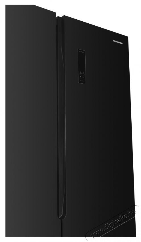 Heinner HSBS-H532NFGBKF+ Side-by-side hűtőszekr&eacute;ny, 532 l, Full No Frost, E energiaoszt&aacute;ly, &Eacute;rintőkijelző, gyermekz&aacute;r, M 177 cm, Fekete Konyhai term&eacute;kek - Hűtő, fagyaszt&oacute; (szabadon&aacute;ll&oacute;) - Amerikai t&iacute;pus&uacute; Side By Side hűtő - 535268