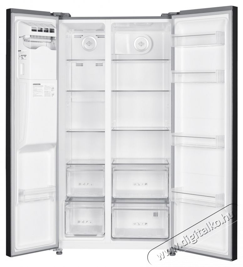 Heinner HSBS-HM513NFIMDXE++ Side by side hűtőszekr&eacute;ny, 513 l Konyhai term&eacute;kek - Hűtő, fagyaszt&oacute; (szabadon&aacute;ll&oacute;) - Amerikai t&iacute;pus&uacute; Side By Side hűtő - 535274