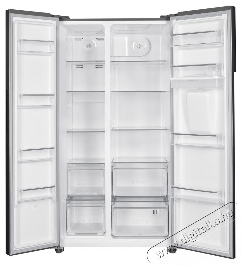 Heinner HSBS-HM529NFXWDE++, 529 l, Side by side hűtő Konyhai term&eacute;kek - Hűtő, fagyaszt&oacute; (szabadon&aacute;ll&oacute;) - Amerikai t&iacute;pus&uacute; Side By Side hűtő - 535272