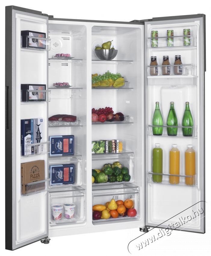 Heinner HSBS-HM529NFXWDE++, 529 l, Side by side hűtő Konyhai term&eacute;kek - Hűtő, fagyaszt&oacute; (szabadon&aacute;ll&oacute;) - Amerikai t&iacute;pus&uacute; Side By Side hűtő - 535272