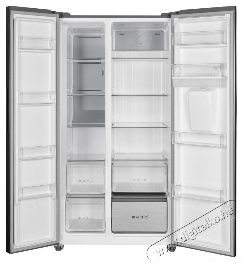 Heinner HSBS-HM592NFDXWDE++ Side by side hűtőszekr&eacute;ny, 592 l Konyhai term&eacute;kek - Hűtő, fagyaszt&oacute; (szabadon&aacute;ll&oacute;) - Amerikai t&iacute;pus&uacute; Side By Side hűtő - 535273
