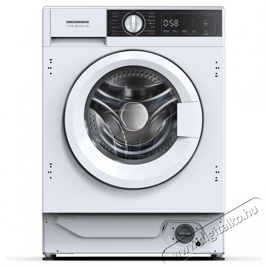 Heinner HWM-BI914IVA+++  be&eacute;p&iacute;thető mos&oacute;g&eacute;p, 9kg, 1400 rpm, Inverter motor, Digit&aacute;lis kijelző, Gyerekz&aacute;r, Dob fertőtlen&iacute;t&eacute;s, A energiaoszt&aacute;ly, Feh&eacute;r H&aacute;ztart&aacute;s / Otthon / K&uuml;lt&eacute;r - Mos&oacute;g&eacute;p / sz&aacute;r&iacute;t&oacute;g&eacute;p - El&ouml;lt&ouml;ltős mos&oacute;g&eacute;p (be&eacute;p&iacute;thető) - 536862