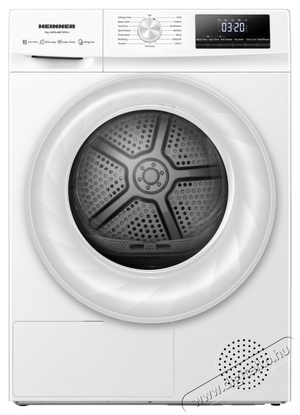 Heinner NER HHPD-HMY70FD++ hőszivatty&uacute;s sz&aacute;r&iacute;t&oacute;g&eacute;p, 7 kg terhelhetős&eacute;g, D energiaoszt&aacute;ly, feh&eacute;r H&aacute;ztart&aacute;s / Otthon / K&uuml;lt&eacute;r - Mos&oacute;g&eacute;p / sz&aacute;r&iacute;t&oacute;g&eacute;p - Sz&aacute;r&iacute;t&oacute;g&eacute;p - 536840