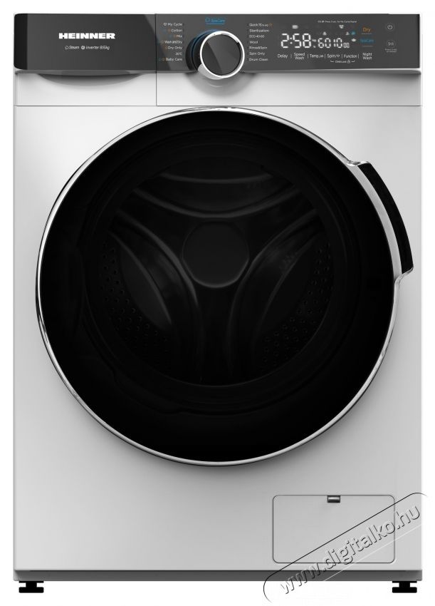 Heinner HWDM-M814IVKA keskeny sz&aacute;r&iacute;t&oacute;-mos&oacute;g&eacute;p, Mos&aacute;s 8 kg, Sz&aacute;r&iacute;t&aacute;s 6 kg, 1400 fordulat/perc, Inverter motor, LED kijelző, &Eacute;rintővez&eacute;rl&eacute;s, A energiaoszt&aacute;ly, Feh&eacute;r H&aacute;ztart&aacute;s / Otthon / K&uuml;lt&eacute;r - Mos&oacute;g&eacute;p / sz&aacute;r&iacute;t&oacute;g&eacute;p - Mos&oacute;-sz&aacute;r&iacute;t&oacute;g&eacute;p - 536827