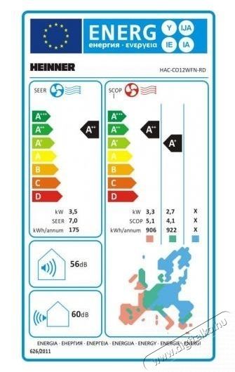 Heinner Onix Eco Smart Inverter 12000 BTU Wi-Fi kl&iacute;ma, A++ oszt&aacute;ly, fűt&eacute;si funkci&oacute;, ECO funkci&oacute;, Follow Me, R32, HAC-CO12WFN-RD, piros H&aacute;ztart&aacute;s / Otthon / K&uuml;lt&eacute;r - Ventil&aacute;tor / L&eacute;gkondicion&aacute;l&oacute; - Split kl&iacute;ma - 536787